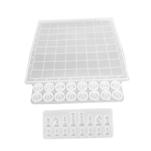 ORFOFE 2 Stück Silikonform Set für Schachbrett und Schachfiguren Flexible Epoxidharz Gussform Langlebig Reißfest Leicht Entformbar für DIY Schmuck und Personalisierte Brettspiele ORFOFE 2 Stück Silikonform Set für Schachbrett und Schachfiguren Flexible Epoxidharz Gussform Langlebig Reißfest Leicht Entformbar für DIY Schmuck und Personalisierte Brettspiele von ORFOFE