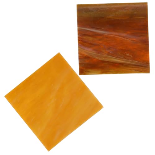 ORFOFE 2 Stück Teiliges Bunte Glas mosaikfliesen aus Robustem Glas Farbenfrohe Stained Glass Sheets für Kreatives DIY Kunsthandwerk und Gartenmosaik Vielseitig und Langlebig Glatte von ORFOFE