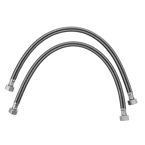 ORFOFE 2 Stück Teiliges Edelstahl wasseranschlussschlauch Korrosionsbeständig Flexibler Auslaufsicherer Metallanschluss für Küchen Badarmaturen Geeignet für Warm Kaltwasserinstallation von ORFOFE