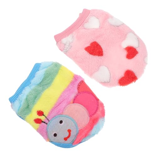 ORFOFE 2 Stück Teiliges Haustier kostüm Leichtem Korallenvlies Warme Bunny Jacke für Kleine Hunde und Kleintiere Weiche Hautfreundliche Cosplay Kleidung Modisch und Bequem Geeignet für von ORFOFE