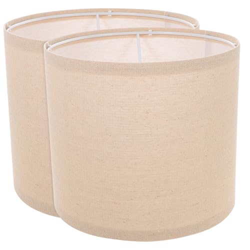 ORFOFE 2 Stück Teiliges Lampenschirm aus Hochwertigem Leinen Abnehmbar Ersatz für Schreibtischlampen Beige Langlebig und Einfach zu Montieren für Zuhause und Hotel von ORFOFE