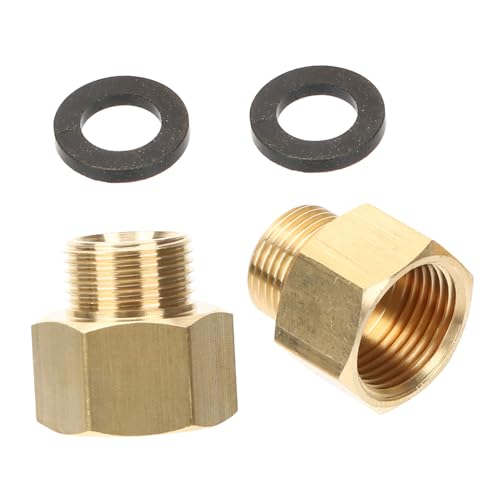 ORFOFE 2 Stück Teiliges Messing Adapterset Innen Außen Langlebiger Anschluss für Wohnmobil Gasflaschen Geeignet für Öl Luft und Flüssiggasleitungen Vielseitig für Gartenschläuche und von ORFOFE