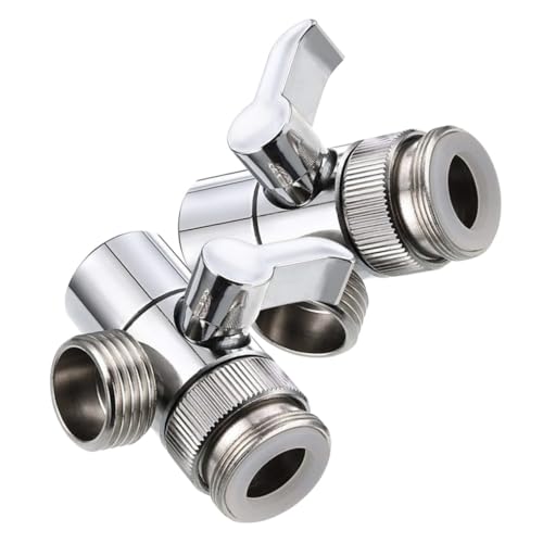 ORFOFE 2 Stück Teiliges Wasserhahn verteiler Zinklegierung Wasserhahnadapter für Küchenspüle Dicht Schließender Abzweiger für Waschmaschine Geschirrspüler und Waschbecken Einfach zu von ORFOFE