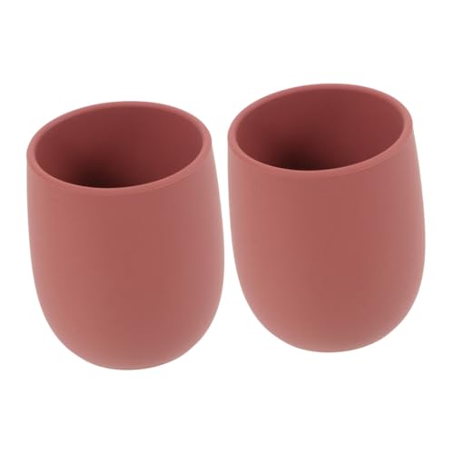 ORFOFE 2 Stück Trainings Wasserbecher Kinderbecher Offener Becher Wasserbecher Wiederverwendbare Becher Babybecher Silikonbecher Trainingsbecher Für Kleinkinder von ORFOFE