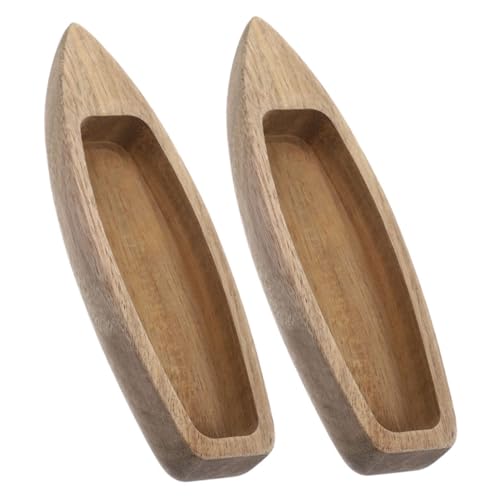 ORFOFE 2 Stück Unfertiges Holzboot Modell Miniatur Ruderboot Dekoration DIY Handwerk Naturholz für Strand Meer-deko Sowie Individuelle Bemalung und Geschenkideen von ORFOFE