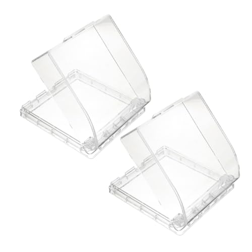 ORFOFE 2 Stück Wasserdichte Türklingel Abdeckung aus Robustem Kunststoff Transparenter Regenschutz für Außen Einfacher DIY Einbau Kabelschonender Schutz vor Wetter und Feuchtigkeit von ORFOFE