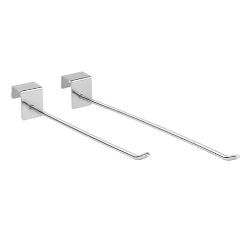 ORFOFE 20 Stück Teiliges Metall Haken Schwere Quadratische Rohrhaken für Warenregale Stabile Displayhaken für Supermärkte Silberfarbene Präsentationshaken aus Robustem Metall von ORFOFE