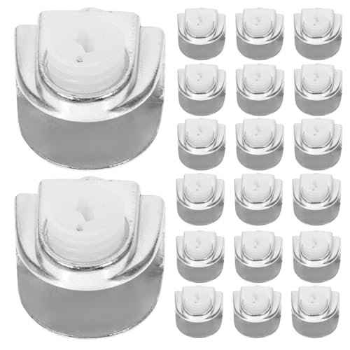 ORFOFE 20 Stück Teiliges Schwerlast Spiegelhalter Halterung für Glasplatten und Ablagen Vernickelt Robust für Bad Hotel Einfache Montage Passend für Dicke Spiegel und Acrylglas von ORFOFE