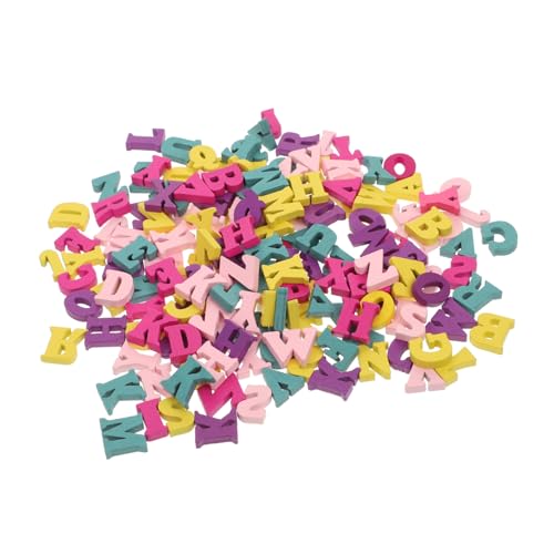 ORFOFE 200 Stück DIY Holzbuchstaben in Pastellfarben Leichte Holzscheiben aus Robustem Material zum Basteln Dekorieren und Kreativen Handwerken Sichere Langlebige Holzchips für von ORFOFE