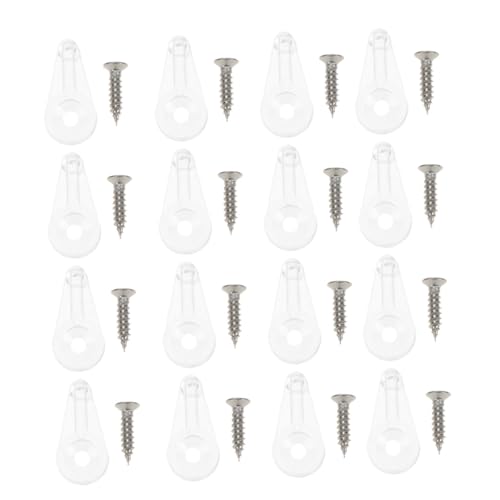 ORFOFE 25 Stück Teiliges Glas Tür Klemmhalter aus Transparentem Kunststoff mit Schrauben Geeignet für Dicke Glas und Kunststoffplatten Stabile Befestigung für Bad Schrank und Vitrine von ORFOFE