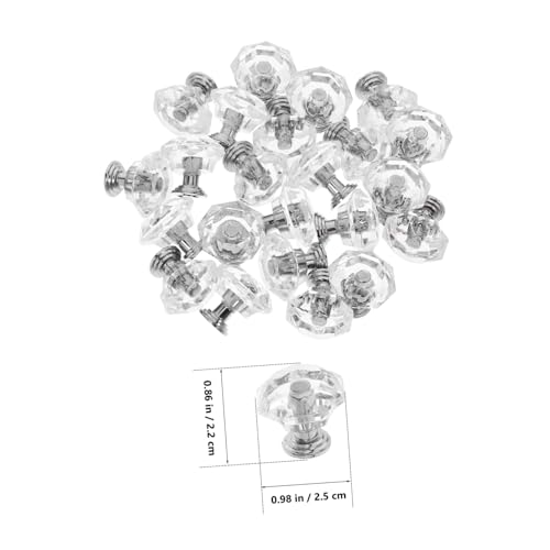 ORFOFE 26 Stück Teiliges Transparentes Kunststoff Schubladengriffe Klare Möbelknöpfe für Küchenschränke und Kommoden Ergonomische Moderne Türgriffe für Einfache Bedienung und von ORFOFE