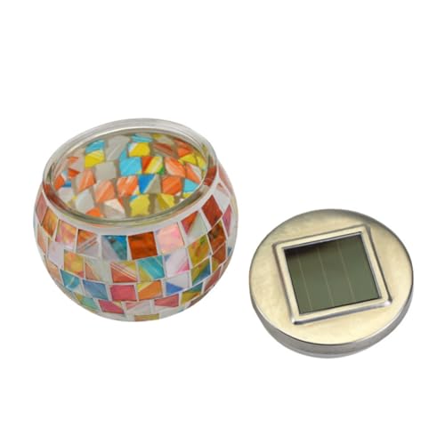 ORFOFE 2er-pack Solar-mosaik-glasgefäßlichter – Dekorative Dosenlichter Für Garten Party Und Zuhause von ORFOFE