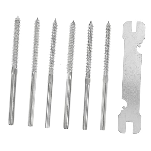 ORFOFE 3 Paare Edelstahl Swage Lag Screws Deck Kabelgeländer Kit Gewindeschrauben für Holzpfosten Treppen Geländer Zubehör von ORFOFE