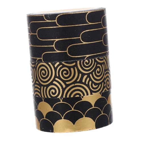 ORFOFE 3 Rollen Dekorative Washi Tape mit Goldener Folie Vielseitig für DIY Scrapbooking Tagebuchgestaltung und Bastelarbeiten Leicht Tragbar Bunte Muster für Kreative von ORFOFE