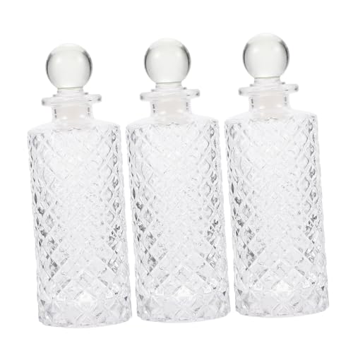 ORFOFE 3 Stück Glas Diffuser Flaschen Transparent Ätherische Öl Behälter mit Flachem Boden Sicher und Dekorativ für Raumduft Aromatherapie Zuhause ORFOFE 3 Stück Glas Diffuser Flaschen Transparent Ätherische Öl Behälter mit Flachem Boden Sicher und Dekorativ für Raumduft Aromatherapie Zuhause von ORFOFE