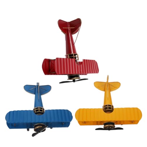 ORFOFE 3 Stück Retro Metall Flugzeugmodell Vintage Eisen Handwerk Dekoration im Antiken Stil Farbiges Dekoobjekt für Wohnraum und Schreibtisch Robustes Handgefertigtes Sammlerstück ORFOFE 3 Stück Retro Metall Flugzeugmodell Vintage Eisen Handwerk Dekoration im Antiken Stil Farbiges Dekoobjekt für Wohnraum und Schreibtisch Robustes Handgefertigtes Sammlerstück von ORFOFE