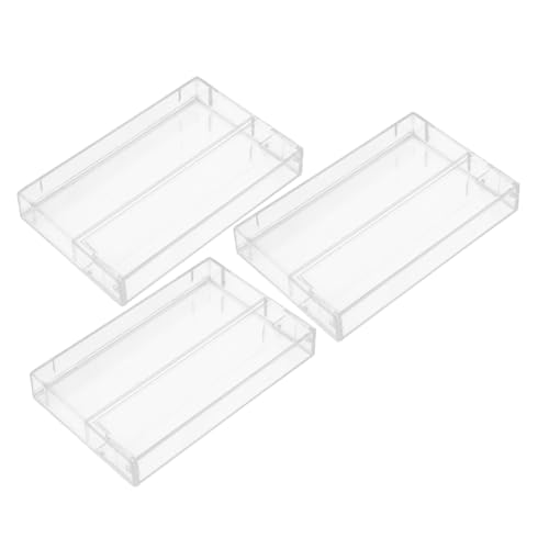 ORFOFE 3 Stück Teiliges Transparentes Kunststoff Cassette Aufbewahrungsbox Klare Polystyrol Hüllen für Sichere Lagerung und Schutz von Audio Kassetten für Sammler Djs und DIY Projekte von ORFOFE