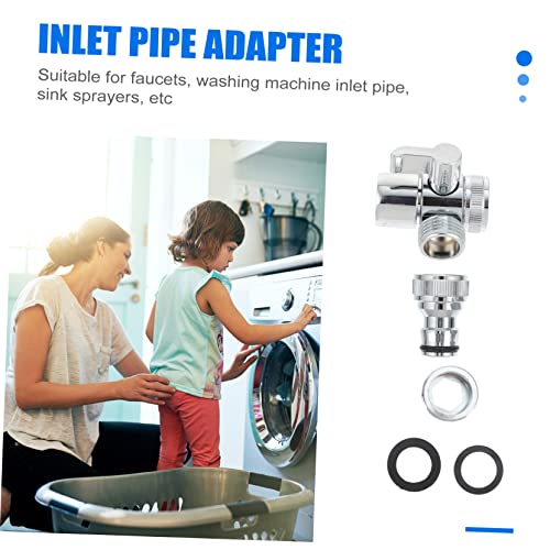 ORFOFE 3 Stück Teiliges Wasserhahn Umschaltventil aus Kupfer Robuster Inlet Adapter für Waschmaschine und Spüle Installieren Dicht Schließend Langlebiger Wasseranschluss für von ORFOFE