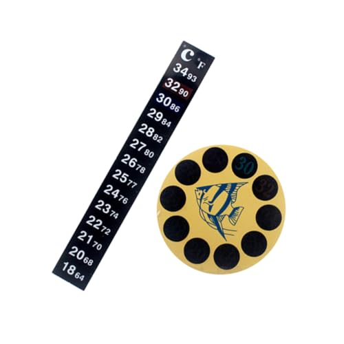 ORFOFE 3 Stücke Aquarium Thermometer Teiliges Fischtank Aufkleber Thermometer Kompakt Langlebig Installieren für Süßwasser und Meerwasser Aquarien Zubehör von ORFOFE
