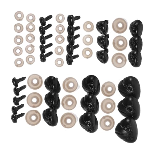 ORFOFE 30 STK. Teiliges DIY Nasen aus Langlebigem Kunststoff mit Unterlegscheiben Sichere Befestigung für Plüschtiere Amigurumi Häkeltiere und Puppen zum Reparieren und Verschönern ORFOFE 30 STK. Teiliges DIY Nasen aus Langlebigem Kunststoff mit Unterlegscheiben Sichere Befestigung für Plüschtiere Amigurumi Häkeltiere und Puppen zum Reparieren und Verschönern von ORFOFE