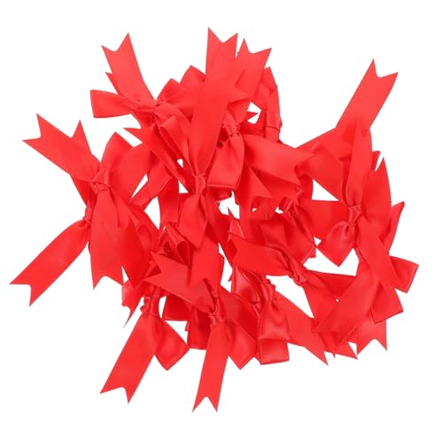 ORFOFE 30 Stück Teiliges Kleine Rote Schleifen aus Stoffband Dekorative Geschenkverpackung Bänder DIY Bastelzubehör für Hochzeit Party Fenster und Raumdekoration von ORFOFE
