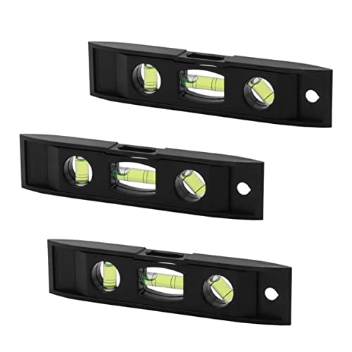 ORFOFE 3st Mit Magnetischem Torpedolineal Nivellierungszubehör Horizontales Lineal Blase Wasserwaage Messgeräte Messniveau Schwerlaststufe Werkzeug Balance-lineal-tool Schwarze Abs-schale von ORFOFE