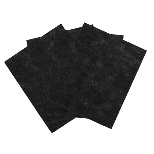 ORFOFE 4 Blätter Aktivkohlefilter Vlies Luftfilter Pads für Küchenabluft Dunstabzugshaube Ventilationsöffnung Staubfilter Vielseitig Einsetzbar für Lüftung und Innenräume von ORFOFE