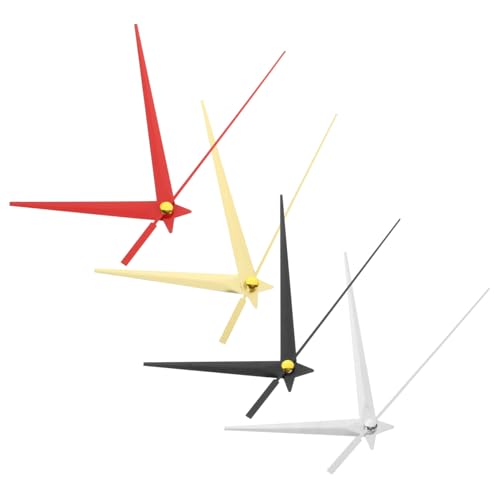 ORFOFE 4 Sätze Teiliges Metall Uhrzeiger für Wanduhr DIY Uhrzeiger Ersatzkit Stabile Einfach zu Installierende Zeiger für Uhrwerk mit Langem Schaft Vielseitig für Uhr Reparatur und von ORFOFE