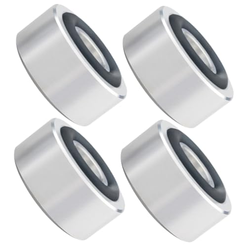 ORFOFE 4 Stück Aluminiumlegierung Lautsprecher Dämpfer Füße Schwingungsdämpfer für Subwoofer und Plattenspieler rutschfeste Langlebige Isolation Pads für Audio Geräte und Heimkino von ORFOFE