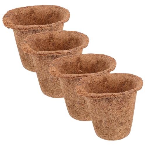 ORFOFE 4 Stück Atmungsaktive Kokosfasern Pflanztöpfe für Setzlinge Biologisch Abbaubare Anzuchttöpfe Mini Blumentöpfe für Gemüse Kräuter und Blumen Praktische Pflanzgefäße für Garten und ORFOFE 4 Stück Atmungsaktive Kokosfasern Pflanztöpfe für Setzlinge Biologisch Abbaubare Anzuchttöpfe Mini Blumentöpfe für Gemüse Kräuter und Blumen Praktische Pflanzgefäße für Garten und von ORFOFE