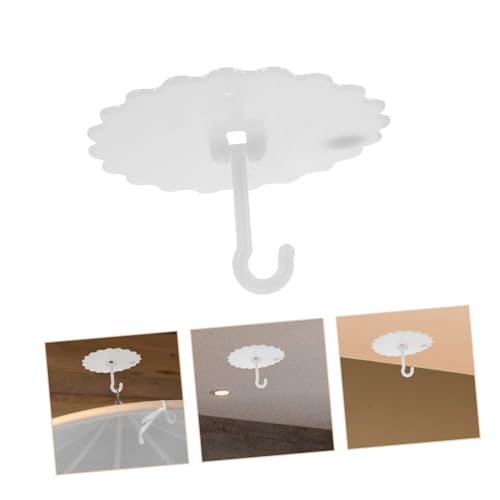 ORFOFE 4 Stück Deckenhaken mit Klebesticker Transparente Wandhaken aus Robustem Abs Abnehmbare Aufhängehaken für Moskitonetze Schlafzimmer und Haushalt Starke Haftung Langlebig von ORFOFE
