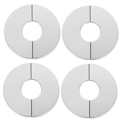 ORFOFE 4 Stück Edelstahl Rohrabdeckungen Verstellbare Rohrverbindungsflansche Dekorative Überwurfblenden für Bad Küche Rostfrei Widerstandsfähig Einfache Montage ohne Demontage von ORFOFE
