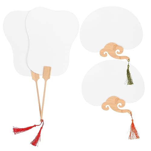 ORFOFE 4 Stück Leichte Handliche Blanko Diy Fächer Teiliges aus Doppelseitigem Dickem Xuan Papier für Malerei Kalligraphie Hochzeitsdeko mit Langem Griff Zufällige ORFOFE 4 Stück Leichte Handliche Blanko Diy Fächer Teiliges aus Doppelseitigem Dickem Xuan Papier für Malerei Kalligraphie Hochzeitsdeko mit Langem Griff Zufällige von ORFOFE