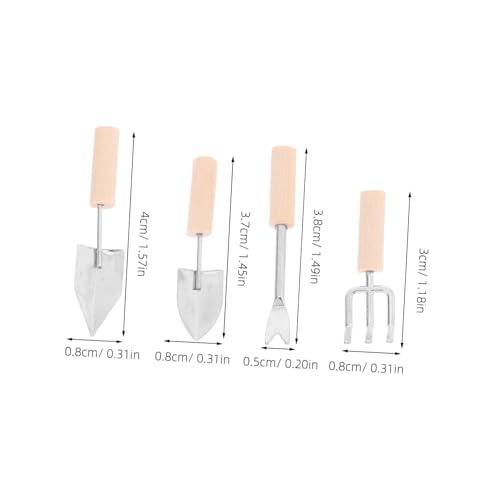ORFOFE 4 Stück Mini Gartenwerkzeuge mit Holzgriff Ergonomische Handliche Gartenschaufeln und Rechen für Puppenhaus Bonsai Dekoration und Miniatur Gartenlandschaften ORFOFE 4 Stück Mini Gartenwerkzeuge mit Holzgriff Ergonomische Handliche Gartenschaufeln und Rechen für Puppenhaus Bonsai Dekoration und Miniatur Gartenlandschaften von ORFOFE