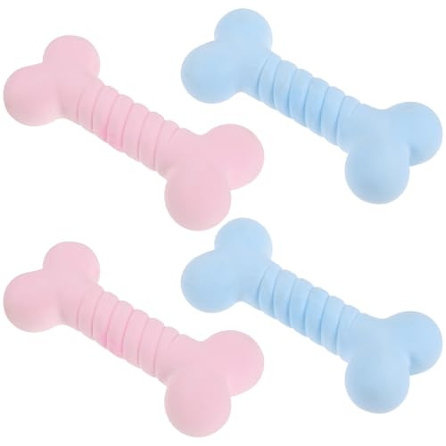ORFOFE 4 Stück TPR Gummi Kauspielzeug für Hunde Mittelgroß Langlebiger Zahnpflegestick Interaktives Welpen zur Zahnreinigung und Stressabbau von ORFOFE
