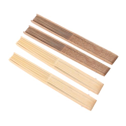 ORFOFE 4 Stück Teiliges Faltbares Handfächergestell aus Holz Unvollendeter DIY Fächerrahmen für Kreative Bastelprojekte und Klassische Heimdekoration Einfach Zusammenzubauen und von ORFOFE