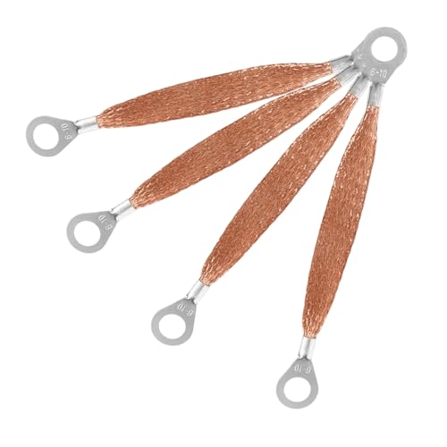 ORFOFE 4 Stück Teiliges Flacher Kupfer erdeband Auto Static Strip Flexible Statische Ableitung Kompatibel Einfache Installation Zuverlässige Fahrzeug sicherheitsmaßnahme ORFOFE 4 Stück Teiliges Flacher Kupfer erdeband Auto Static Strip Flexible Statische Ableitung Kompatibel Einfache Installation Zuverlässige Fahrzeug sicherheitsmaßnahme von ORFOFE