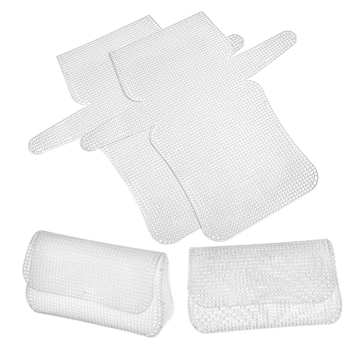 ORFOFE 4 Stück Teiliges Kunststoff Mesh Sheets für Stickerei und Basteln Langlebig Vorgeschnitten Fein Gelocht Vielseitig Verwendbar für DIY Taschenherstellung und Kreuzstichprojekte von ORFOFE