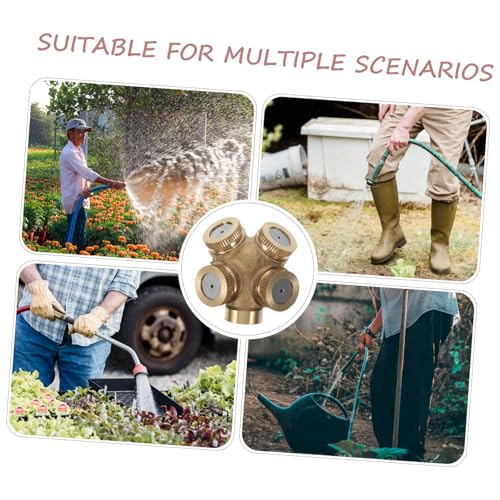 ORFOFE 4 Stück Teiliges Messing Sprühdüsen Nebeldüsen Bewässerung Garten Kühlung Anschluss für Landwirtschaft und Industrie von ORFOFE
