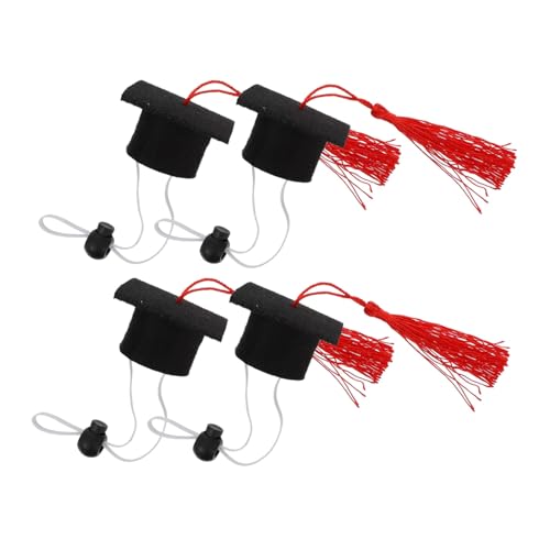 ORFOFE 4 Stück Teiliges Mini Doktorhut mit Roten Quasten Verstellbare Abschlussmütze für Mini Haustiere Hamster und Kleine Hunde Abschluss Deko für und Kostüme ORFOFE 4 Stück Teiliges Mini Doktorhut mit Roten Quasten Verstellbare Abschlussmütze für Mini Haustiere Hamster und Kleine Hunde Abschluss Deko für und Kostüme von ORFOFE