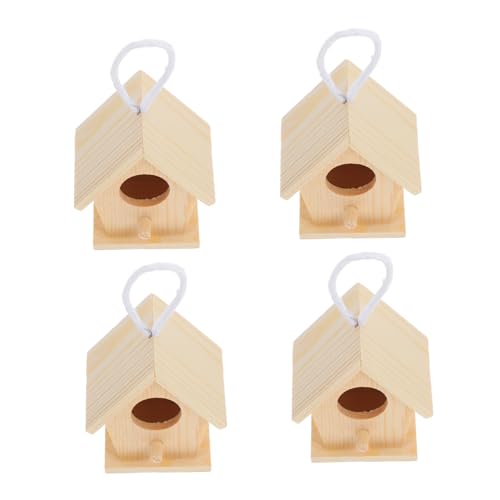 ORFOFE 4 Stück Teiliges Mini Vogelhaus Bausatz aus Naturbelassenem Holz Sicherer Nistplatz für kleine Vögel zum Aufhängen im Garten Dekoratives Partyaccessoire ORFOFE 4 Stück Teiliges Mini Vogelhaus Bausatz aus Naturbelassenem Holz Sicherer Nistplatz für kleine Vögel zum Aufhängen im Garten Dekoratives Partyaccessoire von ORFOFE