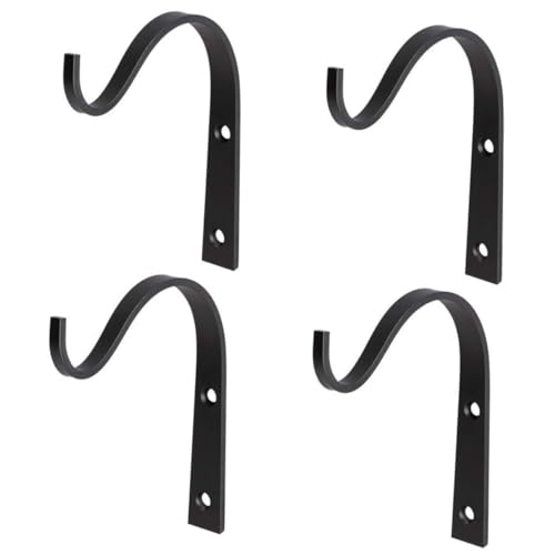 ORFOFE 4 Stück Teiliges S förmiges Wandhaken Eisen für Blumenampeln und Pflanzkörbe Rustikale Balkonhalterung mit Gebogenem Ende zur Sicheren Befestigung Vielseitig für Garten von ORFOFE