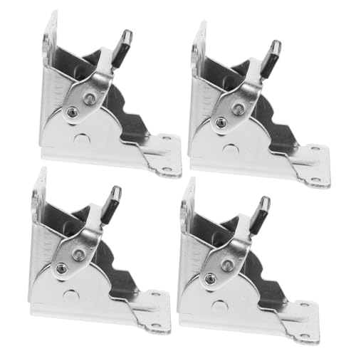 ORFOFE 4 Stück Teiliges Selbstsicherndes Faltscharnier aus Vernickeltem Klappbar Korrosionsbeständig Stabile Scharniere für Wohnmobil Möbel und Klapptische Vielseitig Einsetzbar von ORFOFE