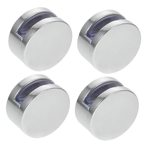 ORFOFE 4 Stück Teiliges Spiegelhalter Zinklegierung Stabile Bohrfreie Wand mirror clips Silberfarbene Glasbefestigung für Glas Spiegelmontage im Haushalt von ORFOFE