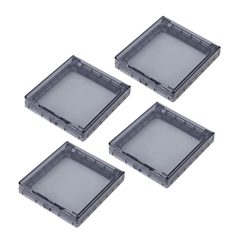 ORFOFE 4 Stück Teiliges Wasserdichtes Outdoor Socket Protector Ultradünne Selbstklebende Steckdosenabdeckung Transparent Schwarzer Wetterschutz für Außensteckdosen und von ORFOFE