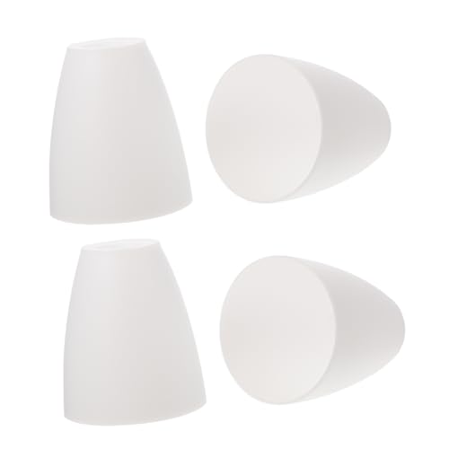 ORFOFE 4 Stück Teiliges Weiße Kunststoff Lampenschirme Einfache Lichtabdeckung Weicher Lichtdiffusor Passend für Tischlampen Kronleuchter Wandleuchten und Stehleuchten Praktisches von ORFOFE