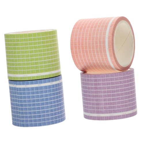 ORFOFE 4 Stück Washi Klebeband Kariert Breit aus Hochwertigem Washi Papier Selbstklebendes DIY Papier Tape für Scrapbooking Planer Geschenke und Tagebücher Rückstandsfrei Zufällige Farbe ORFOFE 4 Stück Washi Klebeband Kariert Breit aus Hochwertigem Washi Papier Selbstklebendes DIY Papier Tape für Scrapbooking Planer Geschenke und Tagebücher Rückstandsfrei Zufällige Farbe von ORFOFE