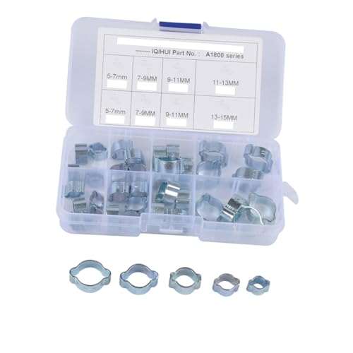 ORFOFE 40 Stück Teiliges Schlauchschellen Verzinkte Doppel Ohr Klemmen aus Carbonstahl Robust und Langlebig Geeignet für Kraftstoff Wasser und Luftschläuche Inklusive Praktischer ORFOFE 40 Stück Teiliges Schlauchschellen Verzinkte Doppel Ohr Klemmen aus Carbonstahl Robust und Langlebig Geeignet für Kraftstoff Wasser und Luftschläuche Inklusive Praktischer von ORFOFE