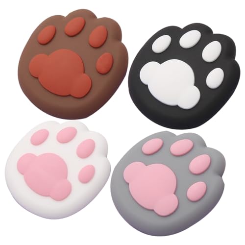 ORFOFE 4Stücke Türknauf Wandschutz Silikon Selbstklebend Pfotenform Schutz Türschlägen für Wände und Möbel Installieren von ORFOFE