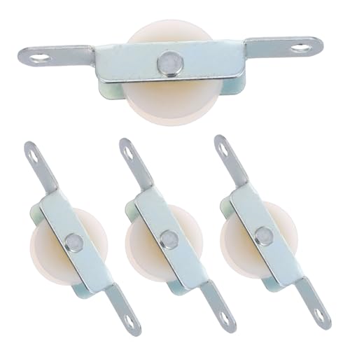 ORFOFE 4er Pack Outdoor Sonnenschirm Ersatzteile mit Gleitrad und Seilrolle Langlebige Reparatur für Terrassenschirme Einfache Passend für Balkon und Gartenschirme von ORFOFE